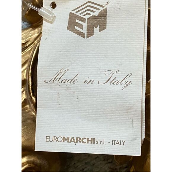 Fruit Floral Swag Pediment Wall Hanging Gold Gilt Baroque 21” Italian by Euromar - Picture 6 of 7